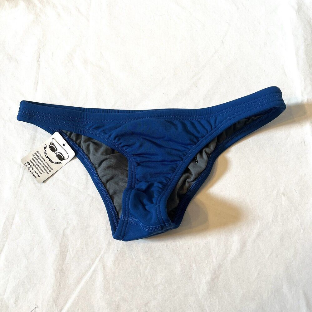 Jolyn Clothing Bikini Bottoms Brazil Cut Medium Cobalt Blue New With Tags — image 2 of 5